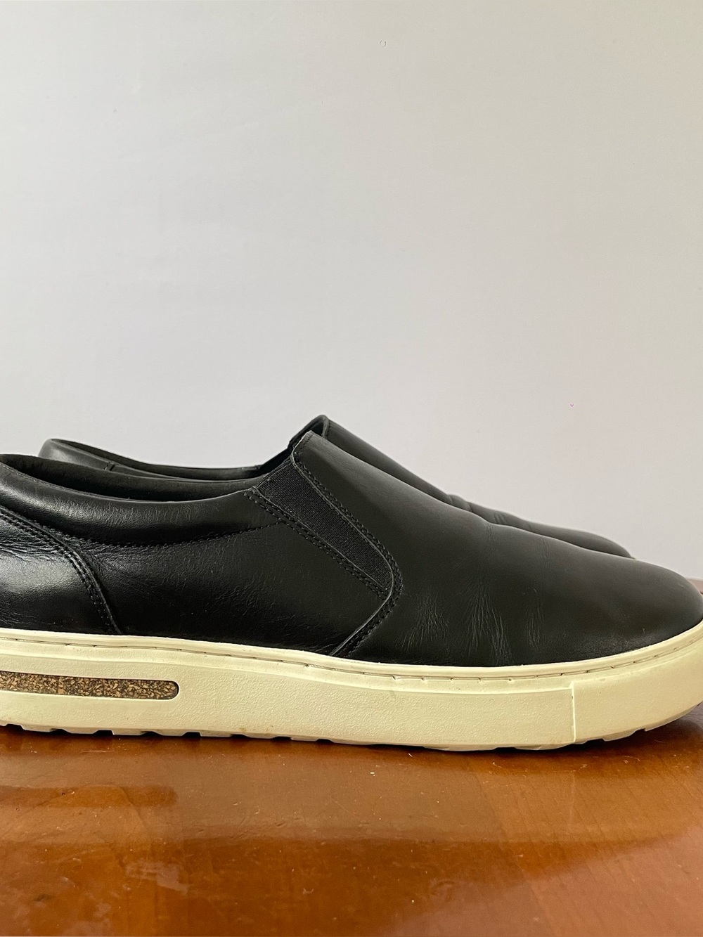 Birkenstock Oswego Black Leather Slip-On Sneakers | EU 40